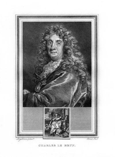シャルルルブラン、フランスのバロック時代の画家、1825年。 作： John Corner