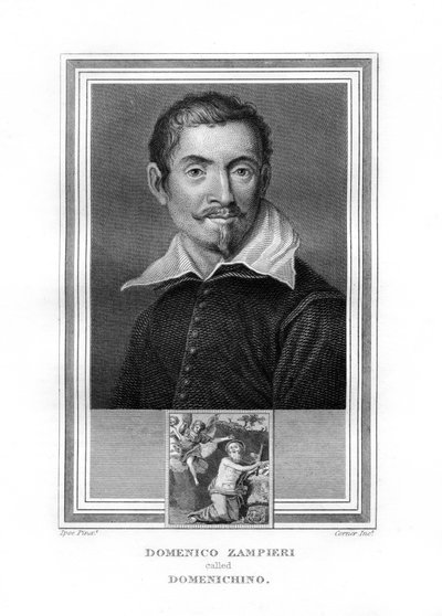 ドメニキーノ、イタリアのバロック時代の画家、1825年。 作： John Corner