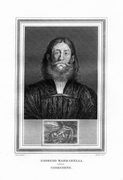ジョルジョーネ、イタリアの高ルネサンスの画家、1825年。 作： John Corner