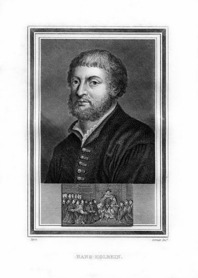 ハンスホルバインザヤンガー、ドイツ北部ルネサンスの画家、1825年。 作： John Corner
