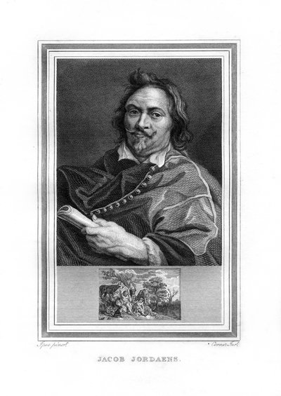 ジェイコブヨルダーンス、フランドルバロック時代の画家、1825年。 作： John Corner
