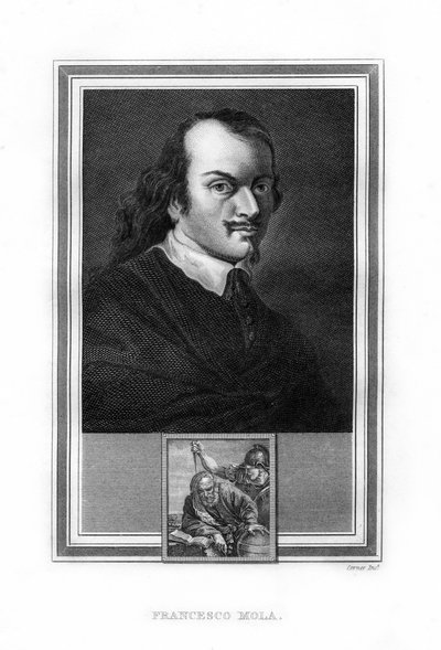 ピアフランチェスコモーラ、イタリアのバロック時代の画家、1825年。 作： John Corner
