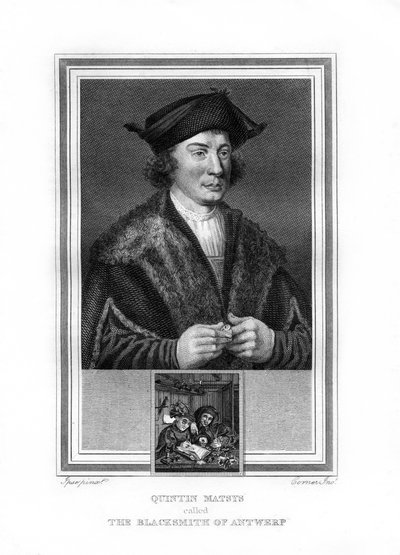 1825年のフランダースの伝統の画家、クエンティンマティス。 作： John Corner