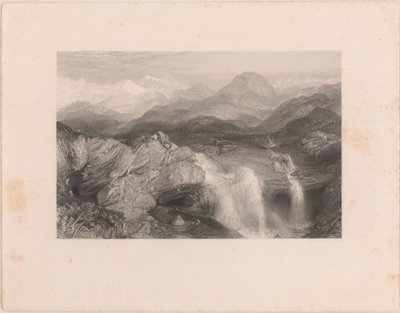 ジュムナの源流近くの滝 作： John Cousen