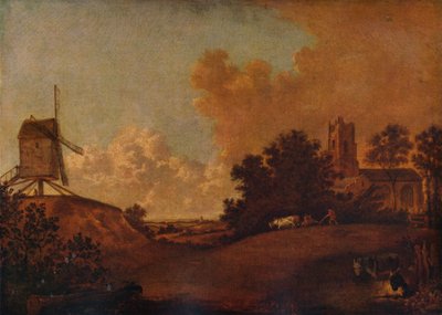 オールドオーフォード教会とミル、サフォーク、c1782 作： John Crome