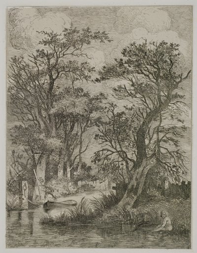 リバーシーン、パブ。 J.＆W.フリーマン作、1821年 作： John Crome