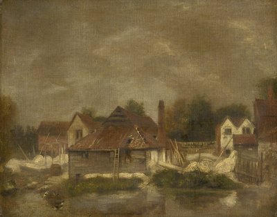 ヤレの小屋と古い家、1803年頃 作： John Crome