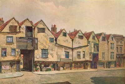 バーモンドジーストリート、ロンドン、バーモンドジー、1886年1926年の古代の長屋。 作： John Crowther