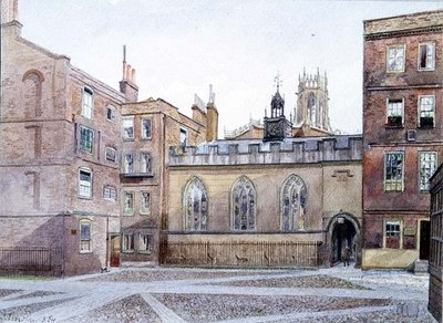 クリフォード・イン：アンド・ホール、1884年8月（水彩画） 作： John Crowther