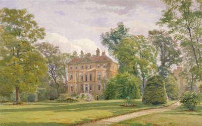 ワンズワース マナー ハウスの庭前、セント ジョンズ ヒル、ワンズワース、ロンドン、1887 年 作： John Crowther
