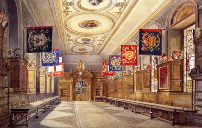 文房具ホールの内部、ロンドン、1890 作： John Crowther