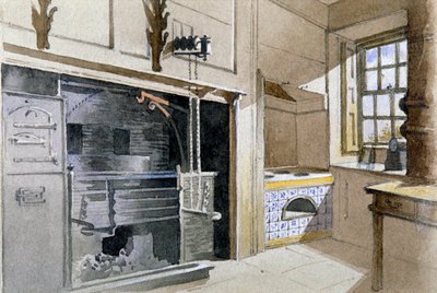 キッチンレンジとダッチオーブン、21号オースティン・フリアーズ・ストリート、シティ・オブ・ロンドン、1885年 作： John Crowther