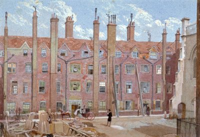 古い建物、リンカーンズ イン、ロンドン、1879 年 作： John Crowther