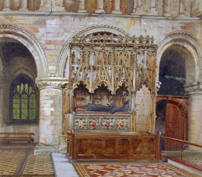 ラヘレの墓、セント・バーソロミュー・プライオリー、シティ・オブ・ロンドン、1880年 作： John Crowther