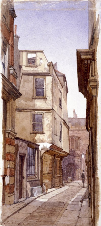 1883年、ロンドンのグレート・セント・ヘレンズにあるアン・ブーリンの父の住居 作： John Crowther