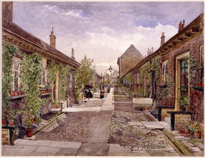 スキナーの救貧院、マイル エンド ロード、ステップニー、ロンドン、1883 作： John Crowther