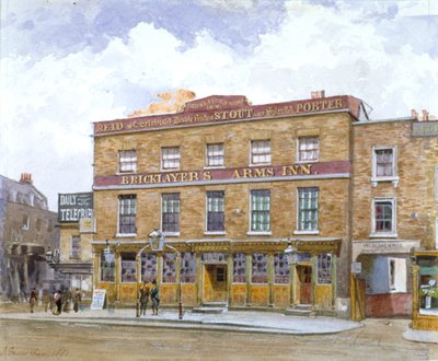 ザ ブリックレイヤーズ アームズ イン、オールド ケント ロード、サザーク、ロンドン、1880 作： John Crowther