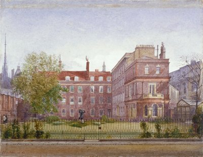 庭園を見渡す北西からのクレメンツ インの眺め、ロンドン、1882 年 作： John Crowther