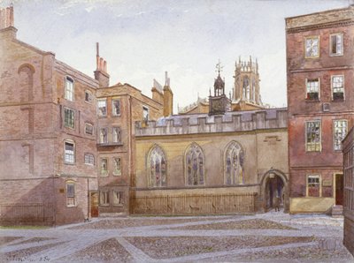 クリフォーズ イン アンド ホールの眺め、ロンドン、1884 年 作： John Crowther