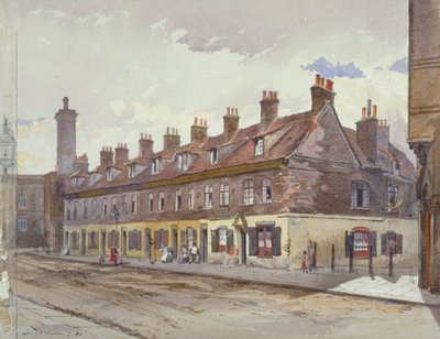 オールド パイ ストリートの眺め、ウェストミンスター、ロンドン、1883 年 作： John Crowther
