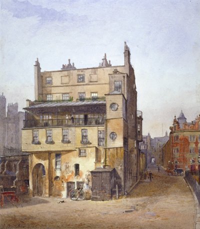 1882年、ロンドン、ウェストミンスター、セシル・ストリートの家の眺め 作： John Crowther