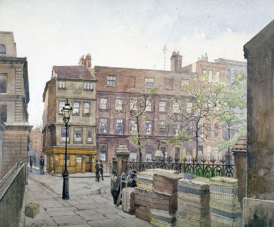 シティ・オブ・ロンドン、グレート・セント・ヘレンの建物の眺め（1888年）。                    作： John Crowther