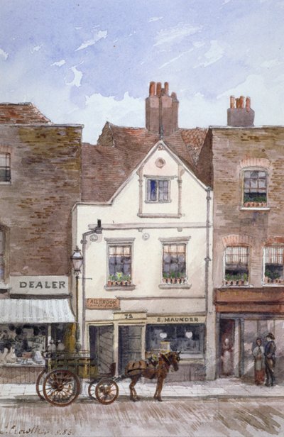 1883年、ロンドン、チェルシーのチェイン・ウォーク72番地の眺め 作： John Crowther
