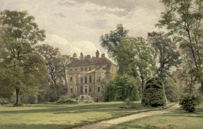 ワンズワースマナーハウス、セントジョンズヒル、1887年にガーデンフロントのビュー 作： John Crowther