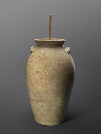チャーン、c。 1850-1883（木を使ったアルカリ釉石器） 作： John Davis (attr.to) Leopard