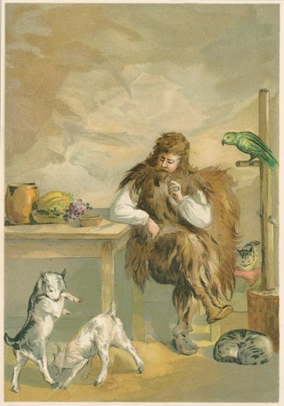 ダニエルデフォーによるロビンソンクルーソーのシーン、1892年 作： John Dawson Watson