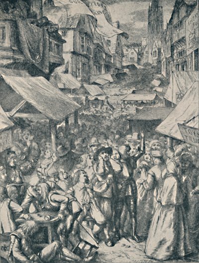 バニティフェア。巡礼者の進歩からJohn Bunyan、c1850-1890、1923 作： John Dawson Watson
