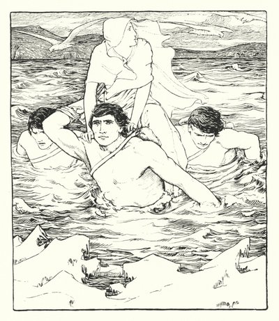 ディアドラの物語』挿絵（リトグラフ） 作： John Dickson Batten
