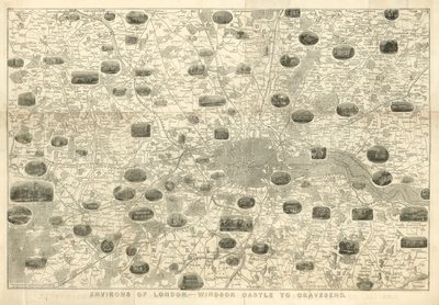 ロンドン近郊、ウィンザー城からグレイブセンドへ 作： John Dower