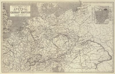オーストリアとドイツ帝国の地図 作： John Dower