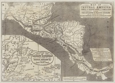 中央アメリカの地図 作： John Dower