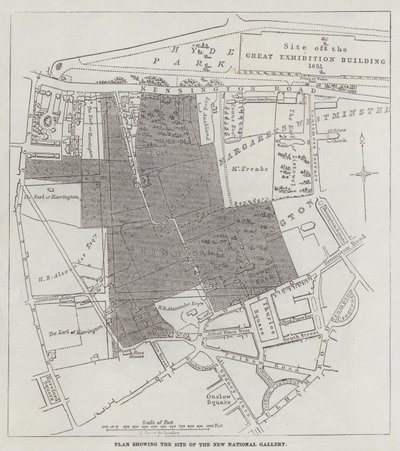 新国立美術館のサイトを示す計画 作： John Dower