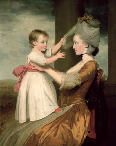 エリザベスモートロック（b.1756）と彼女の息子のジョンモートロック（1779）の肖像（ペアについては332898を参照） 作： John Downman