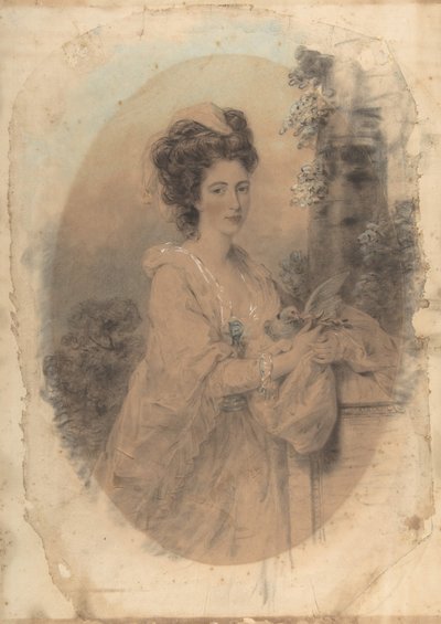 イザベラ・ハンター、芸術家のいとこ、1781年。 作： John Downman