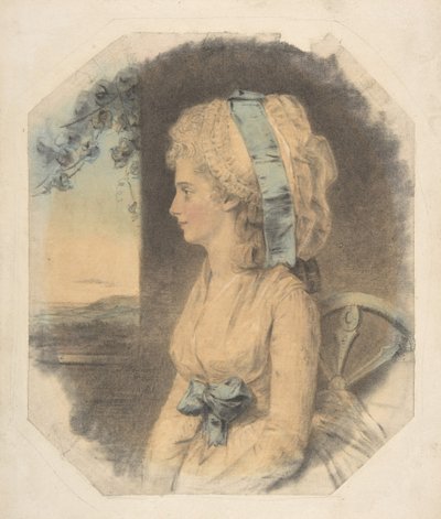 ジェームズ・クルイックシャンクの唯一の妹、ミス・メアリー・クルイックシャンク、1781年。 作： John Downman