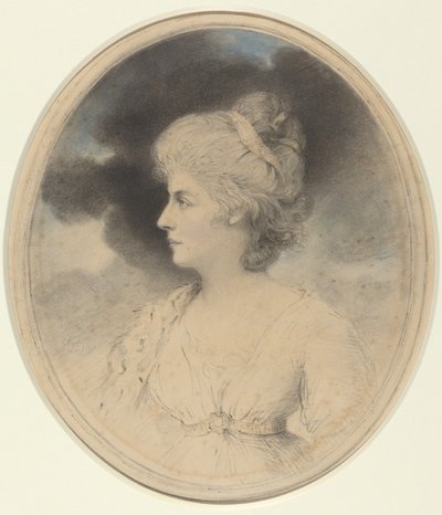プロフィールの女性の肖像 作： John Downman