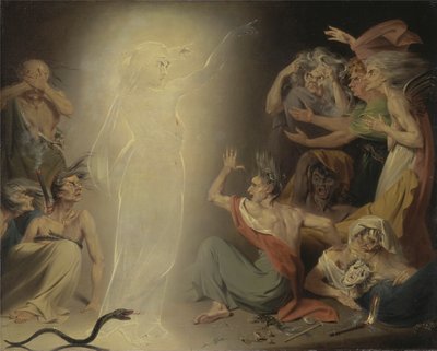 O Fantasma de Clitemnestra Despertando as Fúrias 作： John Downman