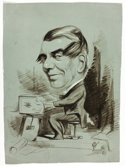 ピアノ弾きの風刺画 作： John Doyle