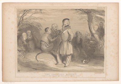 パーマストン卿 in het land van de apen 旅した猿。 Edwin Landseer の比類のない絵 (オブジェクトのタイトル) から自由にコピー HB Sketches (オブジェクトのシリーズ タイトル) 作： John Doyle