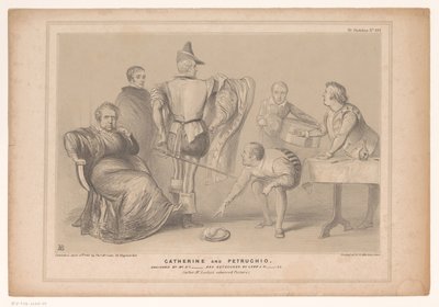 Spotprent は首相の Robert Peel と Joseph Hume に会いました キャサリンとペトルーチオ。 D