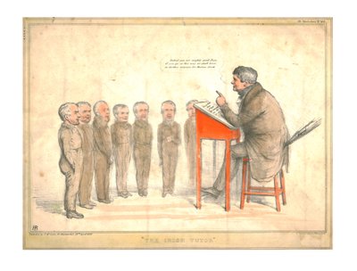 アイルランドの家庭教師、1836年。 作： John Doyle
