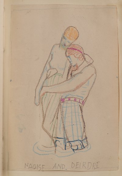 ナオワーズとデアドラ（鉛筆） 作： John Duncan