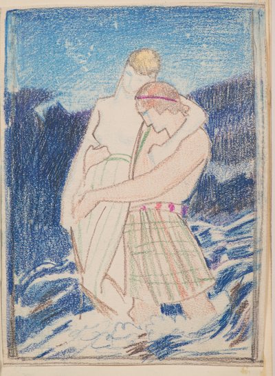 ナオワーズとデアドラ（鉛筆） 作： John Duncan