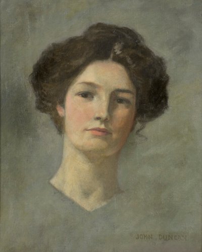 ある女性の肖像」1900年頃（油彩・キャンバス 作： John Duncan