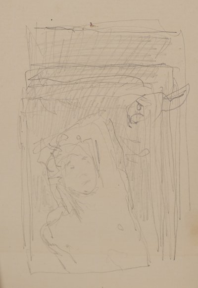 無題 [男性像] (鉛筆) 作： John Duncan