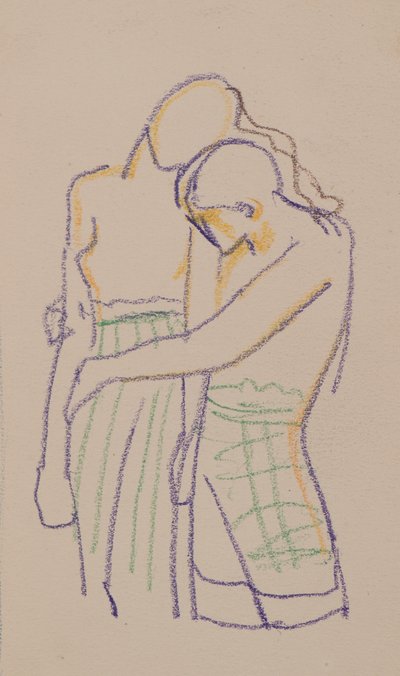 無題 [ナオイスとディアドラ] (鉛筆) 作： John Duncan